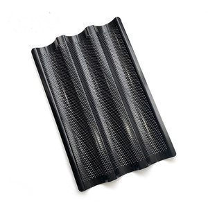 XR moule à pain en acier inoxydable antiadhésif plateau de cuisson Commercial moule à pain professionnel <span class=keywords><strong>boulanger</strong></span> moule à pain antiadhésif 3 rangées casserole à baguette - Product Image 2