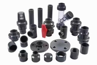 Vanne à boisseau sphérique double union en PVC-U BSX 20-110mm PN10 PN16 Norme DIN Gris foncé Vanne d'eau industrielle Vente en gros Usine OEM