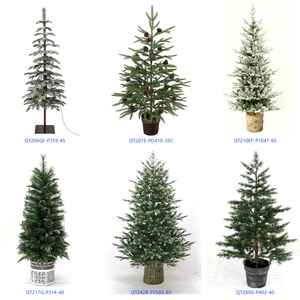 Arbre de pin artificiel extérieur simulé pré-éclairé plante en pot de noël Faux <span class=keywords><strong>arbuste</strong></span> en pot pour la décoration de jardin à la maison - Product Image 4