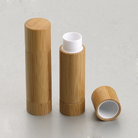 Tube vide en bambou de 5 ml pour baume à lèvres, cire à lèvres et rouge à lèvres, à remplir librement