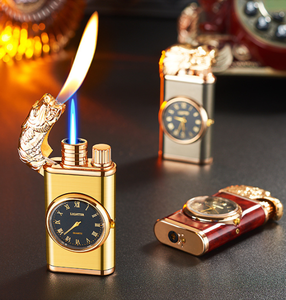 Briquet à double flamme créatif et réglable, coupe-vent, flamme jet cool au <span class=keywords><strong>butane</strong></span> pour hommes, femmes, amis, extérieur, bougies - Product Image 2