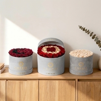 Boîte à fleurs ronde de qualité supérieure personnalisée, boîte à chapeau élégante pour fleurs, boîte ronde pour la présentation de cadeaux et les arrangements floraux