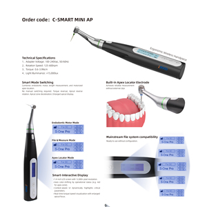 Motore Endodontico Cordless 2 in 1 con Localizzatore Apicale Integrato - Motore per Canali Radicolari Wireless con Display Interattivo Intelligente - Product Image 4