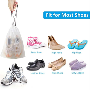 Customized Cheap Frosted Environmental Protection Waterproof Travel Shoe Dust Bag Logo Printing <b>Drawstring</b> Bag - Product Image 4