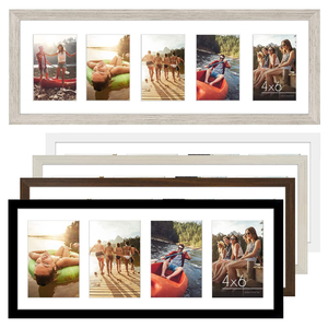 Cắt Dán khung hình dài gỗ có thể chứa bốn bức ảnh treo tường trưng bày Khung Ảnh và trang trí phòng khách - Product Image 6