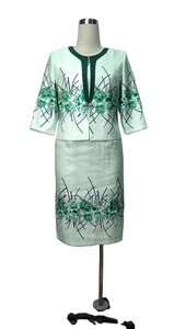 African Oversize Ladies Casual Dress Suit Church Dress Plus Size Women Print Turkey Clothing Wears Dress Suit - Product Image 4