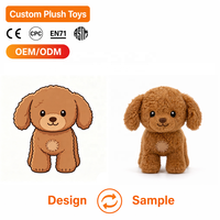 Peluche chien bouclé douce en coton PP, jouet en coton polyester, personnalisable OEM, vente en gros, cadeau promotionnel, approvisionnement en vrac pour les fêtes d'enfants