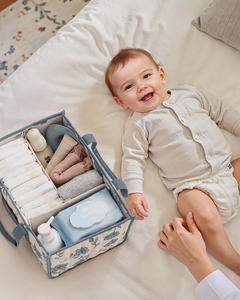 Organizer Portatile per Pannolini, Cesto Pieghevole per Neonati con Divisorio Rimovibile per Essenziali del Neonato - Product Image 3