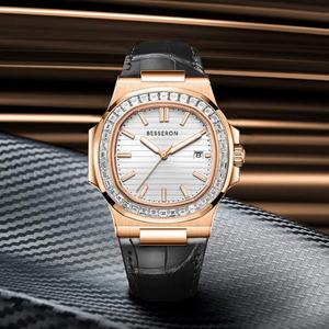 Reloj de Pulsera para Hombre con Diamantes Mosinite, Reloj de Acero Inoxidable, Logotipo Personalizado, Reloj Automático, Relojes Mecánicos de Lujo para Hombre - Product Image 3