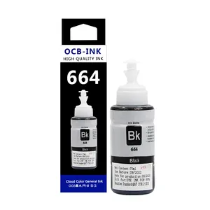 Ocbestjet Isi Ulang Tinta, 6 Warna 70ML/Botol 664 673 Tinta Pewarna Tinta untuk Epson 664 672 L310 L805 L360 Seri L363 L365