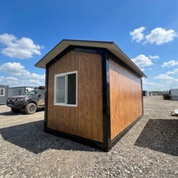 Maison préfabriquée moderne en acier de 20 pieds avec toit incliné, cabane modulaire, maison conteneur portable étanche pour habitation ou bureau