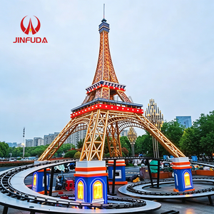 <span class=keywords><strong>Tren</strong></span> de Diversión Infantil para Exteriores con Luces LED, Construcción de Acero, Diseño con Temática de París para Uso en Centros Comerciales - Product Image 4