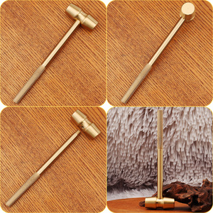 Marteau en laiton, marteau miniature multifonctionnel, marteau rond en cuivre de petite taille aux deux extrémités, vente en gros d'articles d'artisanat - Product Image 4