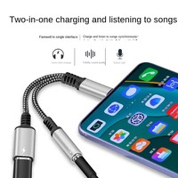 Precio directo de fábrica USBC a 3,5mm Audio Video Jack PD 33W Jack adaptador Hifi DAC Aux Audio Splitter para teléfono móvil portátil
