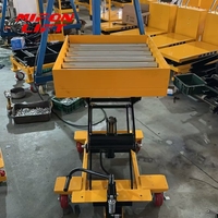MIFONLIFT150kg Plateforme élévatrice à ciseaux hydraulique manuelle avec roulettes, robuste, antirouille, chariot mobile, hauteur de levage 0,77/1,31m, utilisation facile