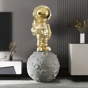 Life Size Resin Astronaut Figure Statue Figurine Spaceman Sculpture For Home Decoration