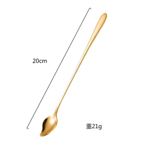 Cuchara Mezcladora de Acero Inoxidable 304 DFC04, Mango Cuadrado, Cuchara para Postres Helados, Cuchara para Mezclar Miel - Product Image 5