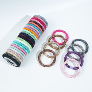 XINZHEN Élastiques à cheveux tressés en corde de couleur unie, haute élasticité, pour usage quotidien, accessoire de coiffure - Product Image 4