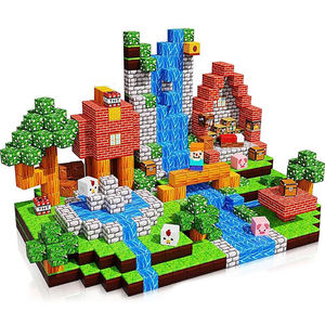 Bloques de Construcción Magnéticos Pixel Cube, Juego de Construcción Creativo, Mundo de Arena, Juguete Educativo STEM, Estilo <span class=keywords><strong>Minecraft</strong></span> para Niños - Product Image 3