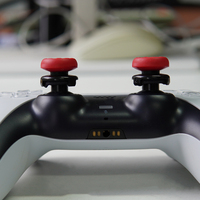 Performance Thumbsticks FPS pour PS5/ PS4 pour Xbox X | S / One pour Switch Pro Controller Thumb Grips | 2 High-Rise Concave, Rouge