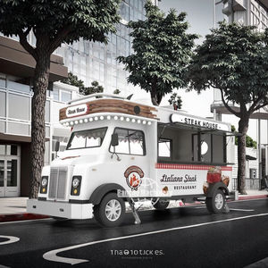 Cuisine de rue entièrement équipée pour la restauration rapide, camion de nourriture mobile pour glaces, café, hot-dogs avec accessoires de cuisine complets - Product Image 1