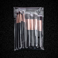 Ensemble de pinceaux de maquillage professionnels 14 pièces avec pinceau éventail et crayon à sourcils, poils synthétiques pour visage/yeux/lèvres/estompage, vente en gros