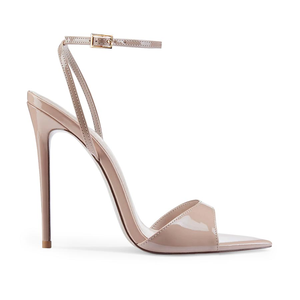 Sandali Donna Estivi Usati 2026 con Cinturini alla Caviglia, Tacco a Spillo 12 CM, Vernice Gialla - Disponibili Subito - Product Image 6