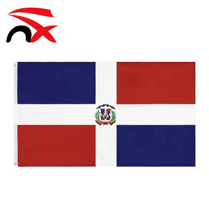 Bandera Nacional de República <span class=keywords><strong>Dominicana</strong></span> 90x150cm, Bandera de Poliéster Resistente con Ojales de Latón, Directo de Fábrica para Decoración Exterior - Product Image 1