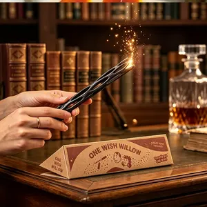 Baron Accessoire décoratif en forme de bâton de saule noir imprimé en 3D 12CM, Thème 'Obsession : Un Souhait', Décoration baguette magique en forme de saule, Figurines, Cadeau - Product Image 1