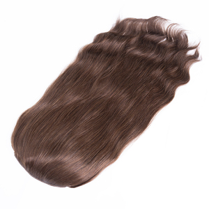 # Extension per Coda <span class=keywords><strong>di</strong></span> Cavallo Castano Chiaro con 7 Clip, Voluminosa e Sicura, 18 Pollici, 160g, Realizzata a Macchina in Capelli Umani per Ufficio/Festa - Product Image 5