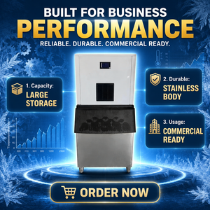 freshwater flake air cooled <b>ice</b> machine custom voltage <b>ice</b> machine American plug <b>ice</b> <b>maker</b> with storage bin NES-200R -P - Product Image 5