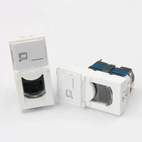 Connecteur Keystone RJ45 sans outil Cat6 UTP type Legrand France, plaque frontale sans outil type Legrand France, port unique 45*22.5mm