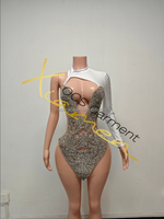 Ocstrade Argent Strass Fête Robe De Soirée Élégante Vintage Robes De Cocktail Une Manche Sexy Club Robes Sexy Femmes Vêtements