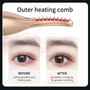 Nuevo recortador de cejas eléctrico de doble cabeza, rizador de pestañas para mujer, rizador de pestañas recargable 2 <span class=keywords><strong>en</strong></span> 1 - Product Image 5