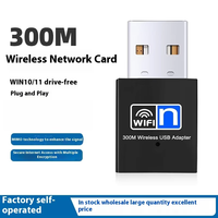 Adaptador USB Inalámbrico de 300M, Tarjeta de Red, Dongle Mini de 5GHz, Receptor y Transmisor WiFi de Escritorio para Laptop y PC, Interfaz LAN