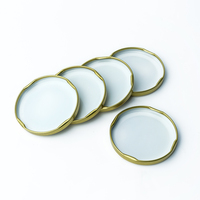 Capuchon à vis en fer blanc de 53 mm pour bocaux en verre, emballage alimentaire, couvercle métallique à anse