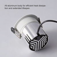 Aisilan - Plafonnier encastré à angle réglable, anti-éblouissement, dissipation thermique efficace, CCT, dimmable Dali
