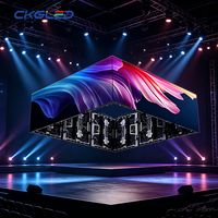 Pantalla LED Grande de Alquiler para Eventos P2.6 P3.91, Pantalla LED Interior en Forma de Cubo 3D con Esquina de 45 Grados