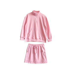 Completo Personalizzato Mamma <span class=keywords><strong>e</strong></span> Figlia in <span class=keywords><strong>Felpa</strong></span> Francese Tinta Unita con <span class=keywords><strong>Felpa</strong></span> <span class=keywords><strong>a</strong></span> Maniche Lunghe <span class=keywords><strong>e</strong></span> Pantaloncini Larghi - Product Image 5