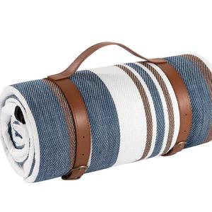 เสื่อปิกนิกหนังทรงสี่เหลี่ยมผืนผ้ากันความชื้นสำหรับตั้งแคมป์กลางแจ้งพร้อมสายรัดใช้ได้ทุกฤดูกาล - Product Image 6