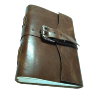 Vintage personnaliser boucle cuir Journal relié Mini organisateur fil couture reliure écriture cadeau avec papier cuir