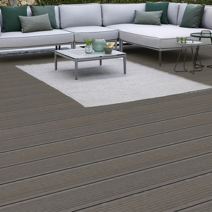 Plancher WPC Premium Durable à Texture Bois 3D, Anti-corrosion, Embossage Grainé, PVC Étanche et Insonorisé <span class=keywords><strong>pour</strong></span> <span class=keywords><strong>Terrasse</strong></span> - Product Image 1