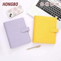 Hongbo Meilleure vente personnel Saffiano Epi cuir plus large A5 Agenda Journal cahier planificateur couverture reliure à anneaux bureau/papeterie