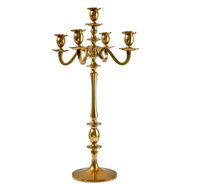 Grande pièce maîtresse de table élégante en candélabre royal en métal pour mariages et événements de fête