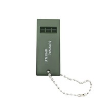 Sifflet de survie d'extérieur tri-bandes en plastique, haute fréquence, pour secours et premiers secours en cas de tremblement de terre, avec logo personnalisé