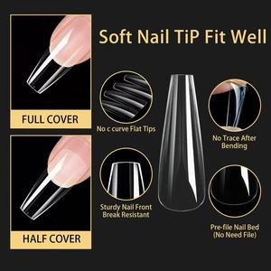 Puntas de Uñas Transparentes Populares en Europa y América, Puntas de Uñas con Forma, Arte de Uñas, Uñas Postizas sin Costuras en Caja - Product Image 2