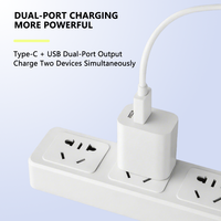Chargeur mural ignifuge 20W PD USB Type-C 5V/3A à charge rapide avec prises EU/US/UK pour téléphone portable