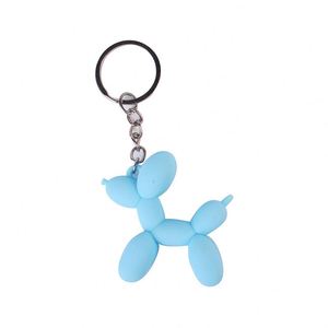 Promotional Bubble <b>Balloon</b> Dog Keychain UV Printing <b>Customized</b> Color PVC Soft Rubber Birthday Gift Accessories Wholesale - Product Image 4