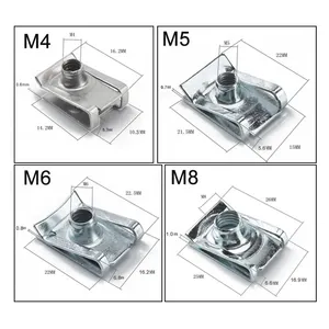 Clips en U en acier inoxydable, écrous à lame pour ressorts à lames M4-M8 4-8mm, antirouille, personnalisables OEM pour voitures minières et motos - Product Image 4