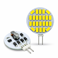 Ampoules LED G4 AC/DC 12-24V 24 LED 5730 SMD sans scintillement, CRI élevé, blanc chaud ou froid pour hotte de cuisine, camping-car, bateau, éclairage de placard